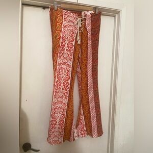 Vibrant Patterned Wide-Leg Pants